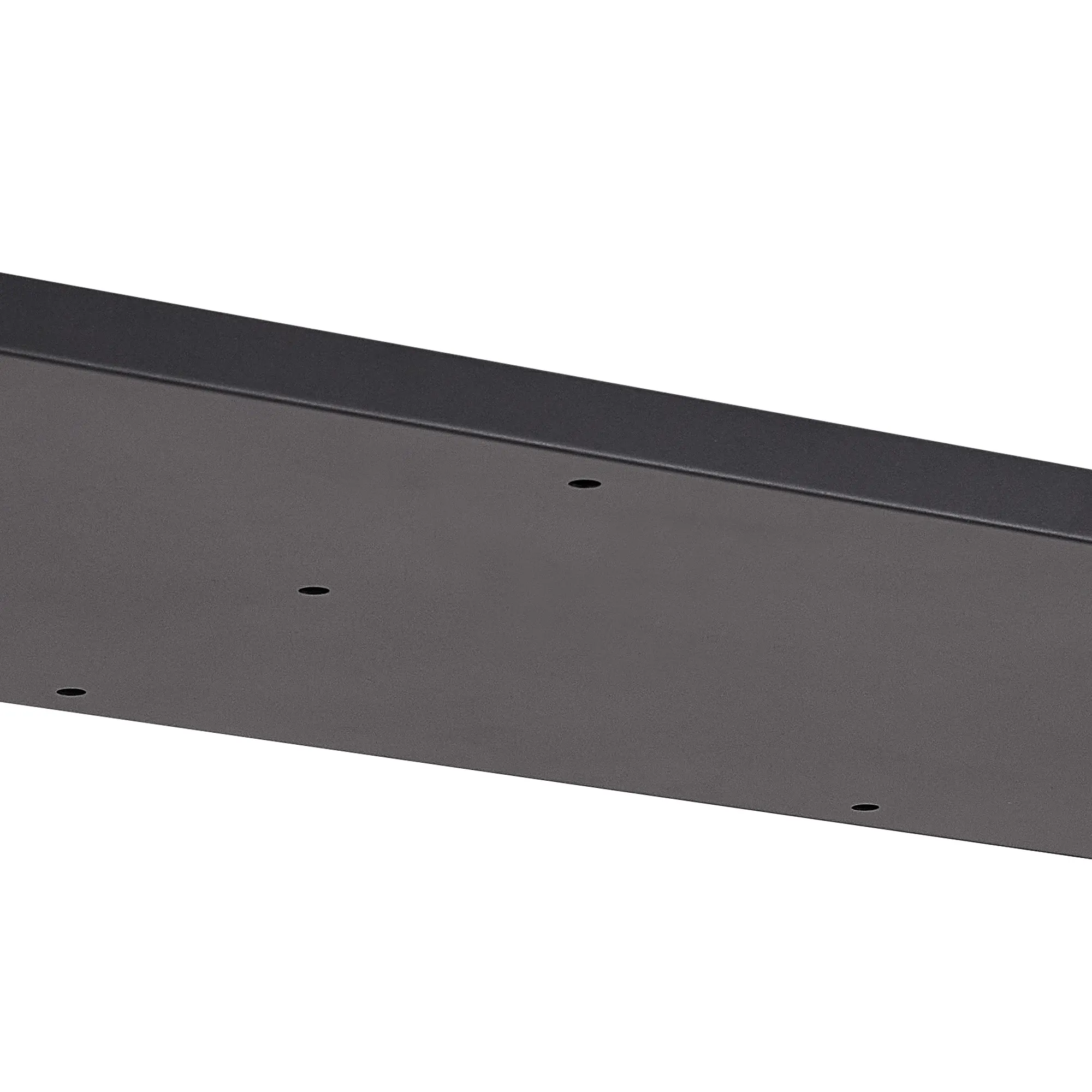 Hayes 12 Hole 1100mm x 400mm Linear Rectangle Ceiling Plate Satin Black D0889BL  Deco Hayes Black